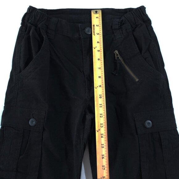 Must Way Cargo Pants Womens Size 4 Black Elastic Waistband Military Pockets - Picture 5 of 15